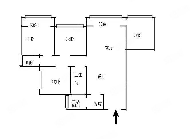 东怡苑小区4室2厅2卫130㎡南北37.8万