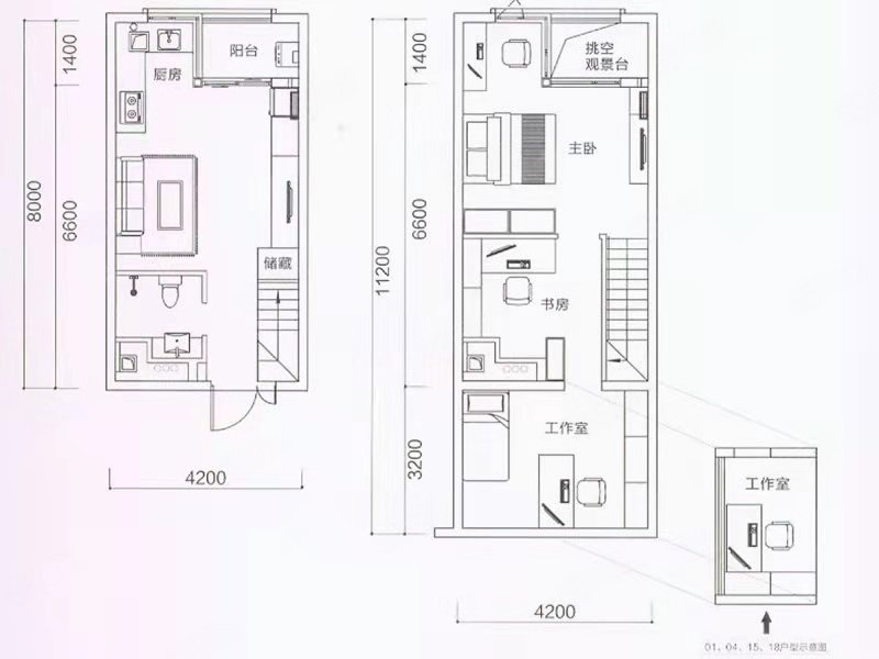 顺德绿地中心(商住楼)3室1厅2卫51.5㎡北58万