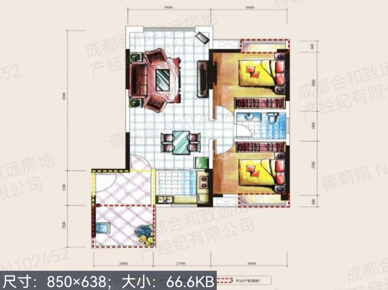 洛森堡映山3室2厅1卫91.3㎡南136万