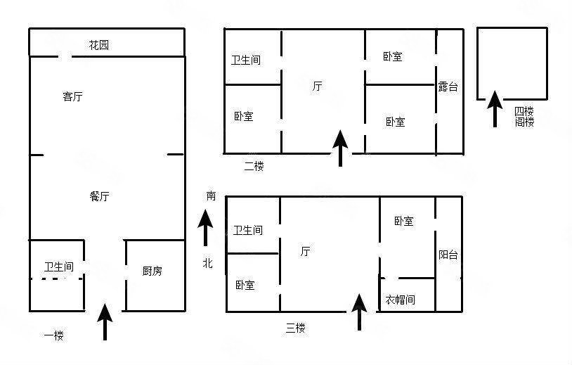 世纪花园鹿城苑(别墅)5室4厅3卫267.66㎡南北140万