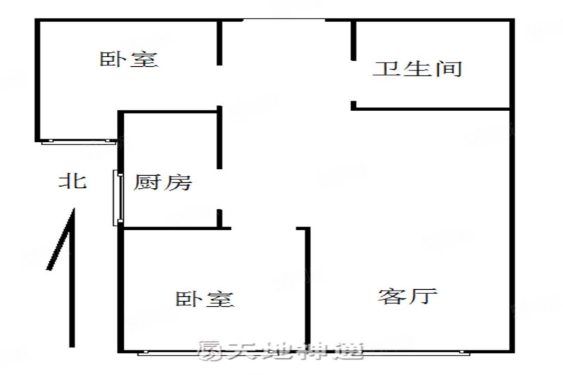 胜悦居小区2室1厅1卫73.83㎡南北260万