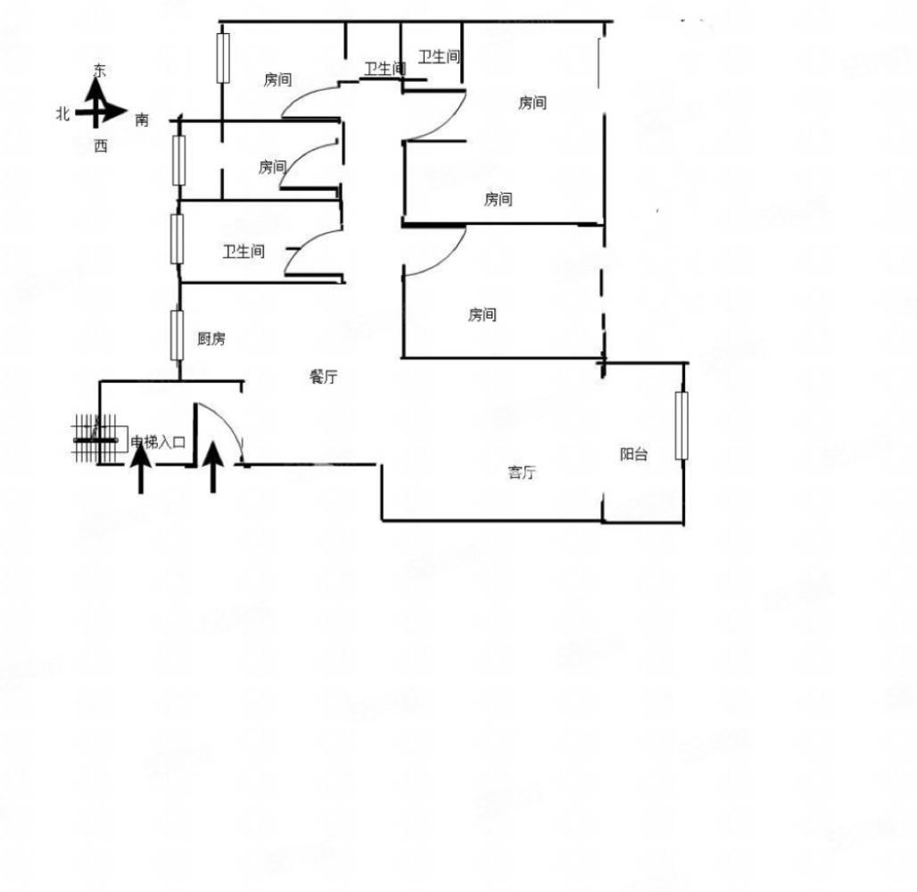 港中旅公元6室2厅3卫186㎡南北180万