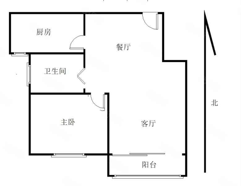 银龙翠苑1室2厅1卫60㎡南120万