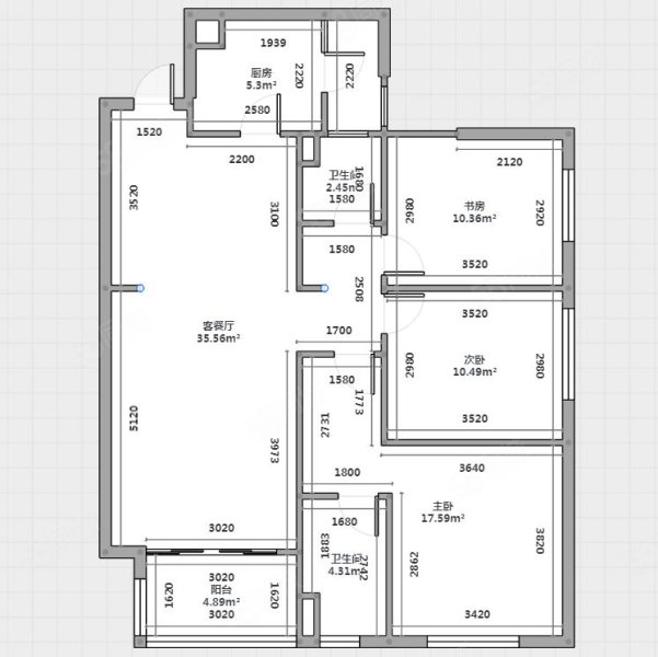 保利天汇3室2厅2卫114.27㎡南178万