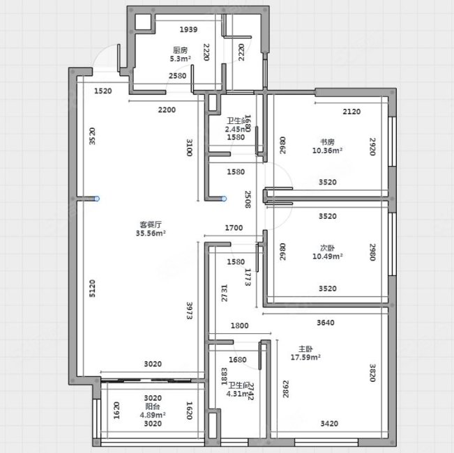 保利天汇3室2厅2卫114.27㎡南178万