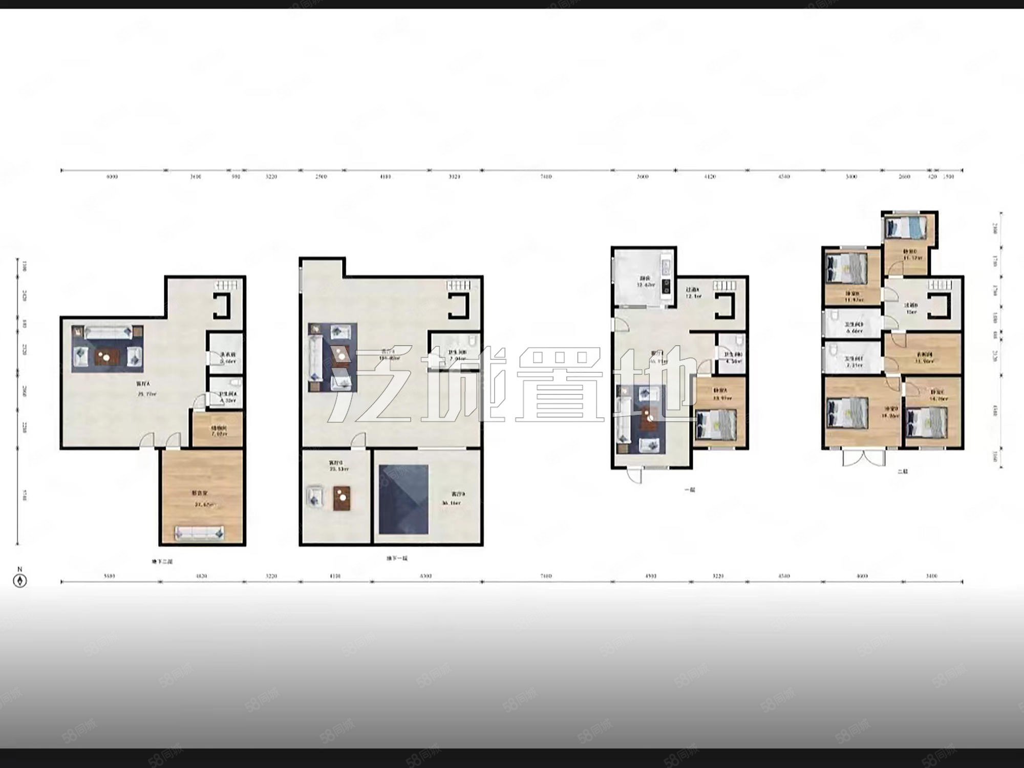國瑞熙墅二區(qū)4室3廳3衛(wèi)418㎡南北1680萬