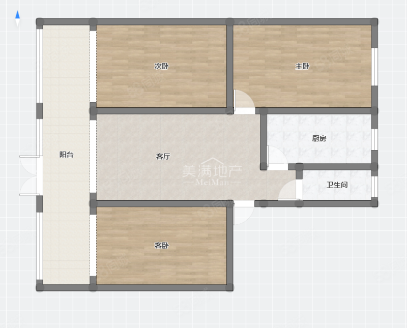 东文化里3室2厅1卫91.68㎡南北43万