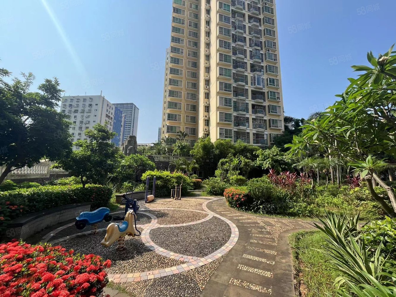 海口世贸海口湾万绿园附近花园小区大两房车位充足,濠江花园-海口58