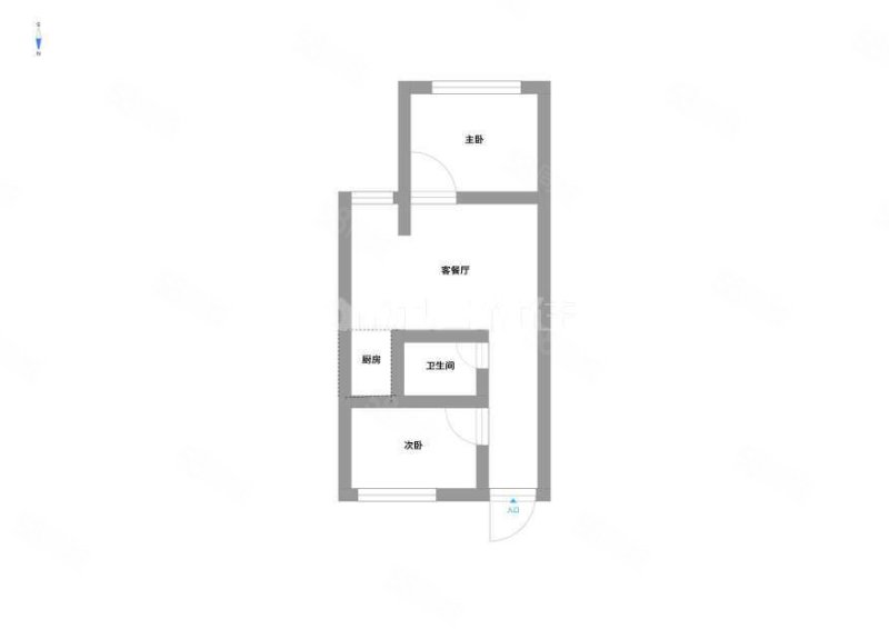 和居邕江郡2室1厅1卫47㎡南北50万