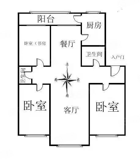 碧水园林3室1厅2卫115㎡南北73万