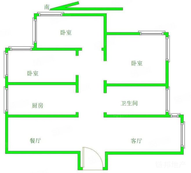 好佳明苑3室2厅1卫121㎡南北85万