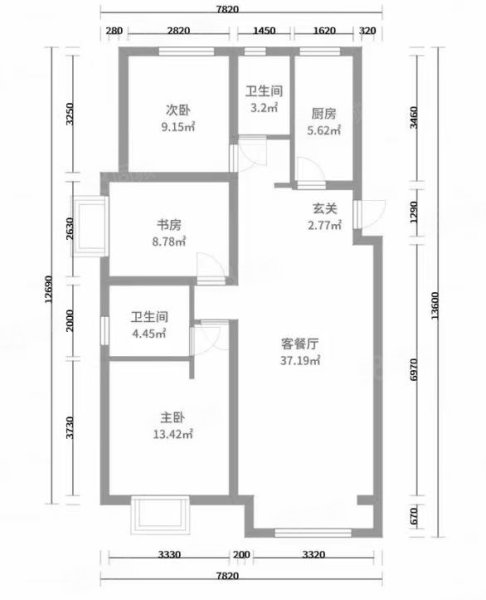 上善颐园沁芳苑3室2厅2卫119㎡南北169万