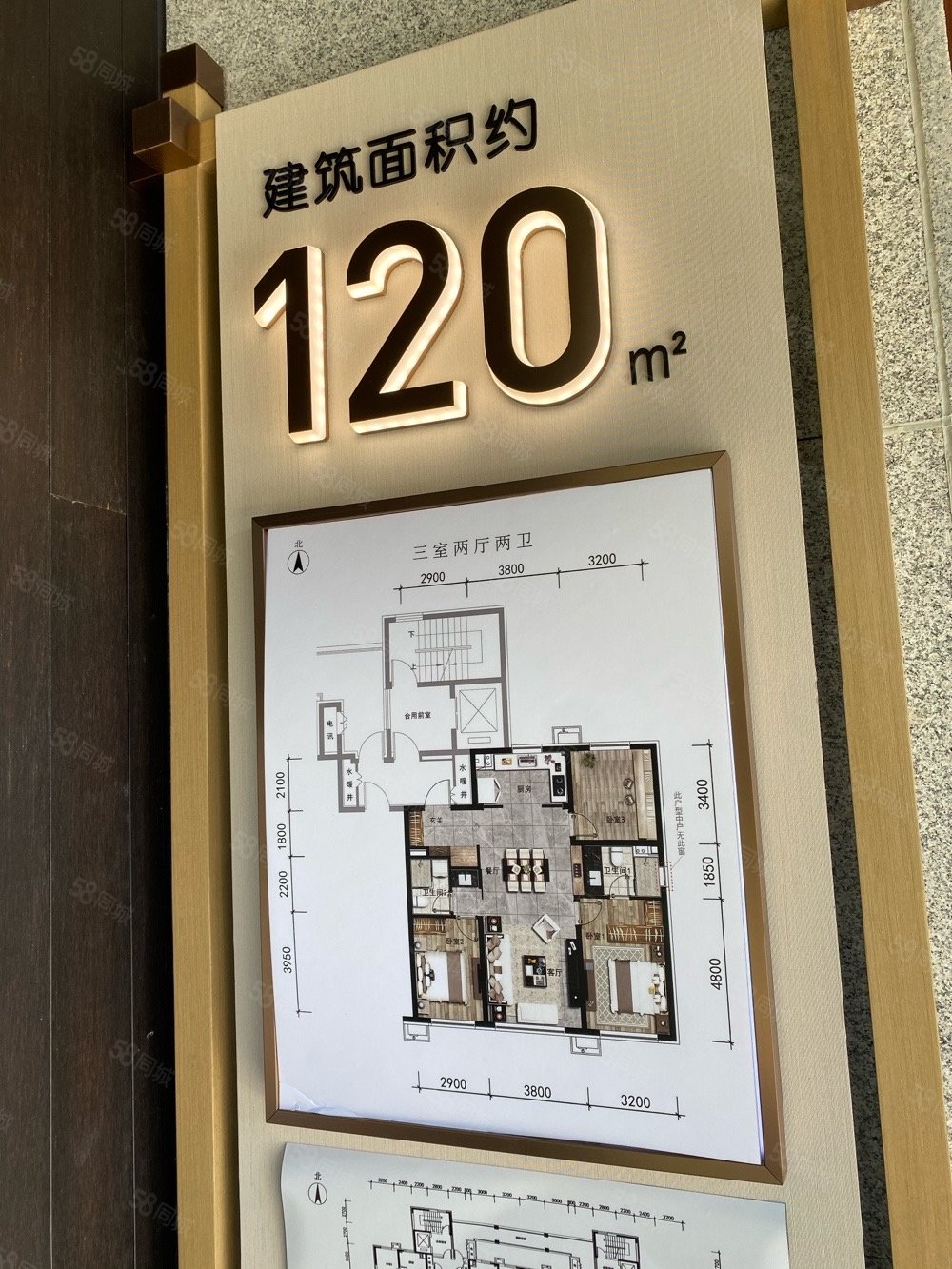 汇置山湖3室2厅2卫120㎡南北88万