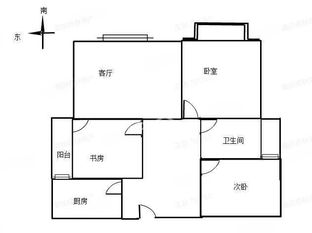 世茂云璟3室2厅2卫86㎡南北48万