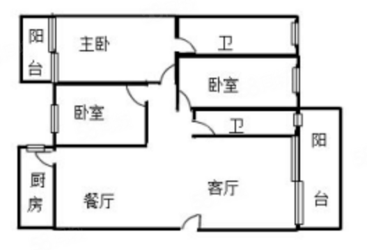 见龙亭小区3室2厅2卫112.58㎡北128万