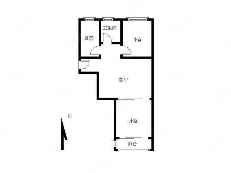 金御华府(B区)2室1厅1卫92.08㎡南63.9万