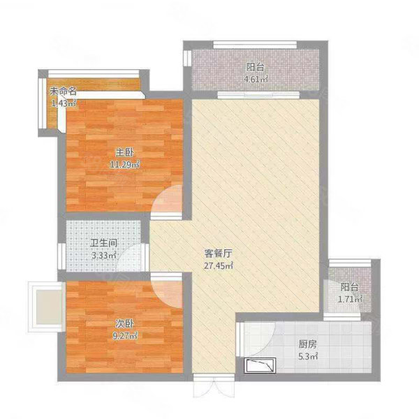 裕丰苑2室2厅1卫60㎡南北19.8万