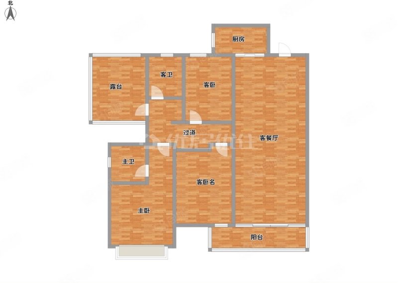 广西南宁西乡塘北大路建发鼎华北大珑廷南方向4室2厅2卫115.9㎡总价140万