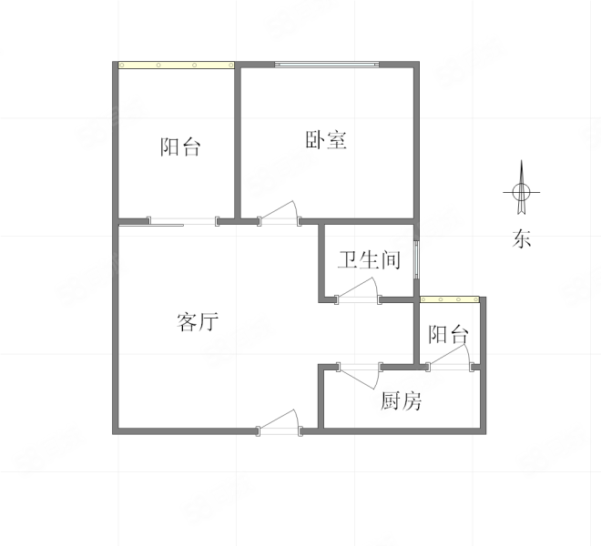 融汇温泉城锦绣里2室1厅1卫60.73㎡东66.9万