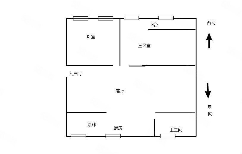 大理卷烟厂幸福路住宅区2室1厅1卫54.7㎡东西53万