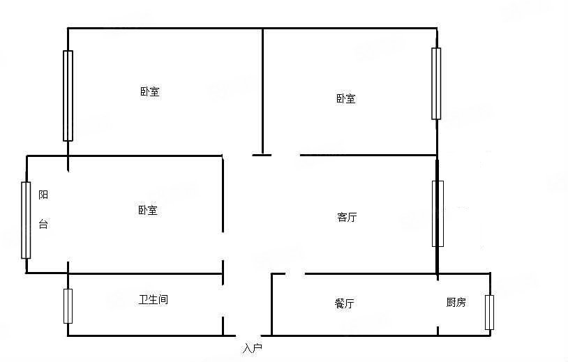 若水苑小区3室2厅1卫138㎡南北85万