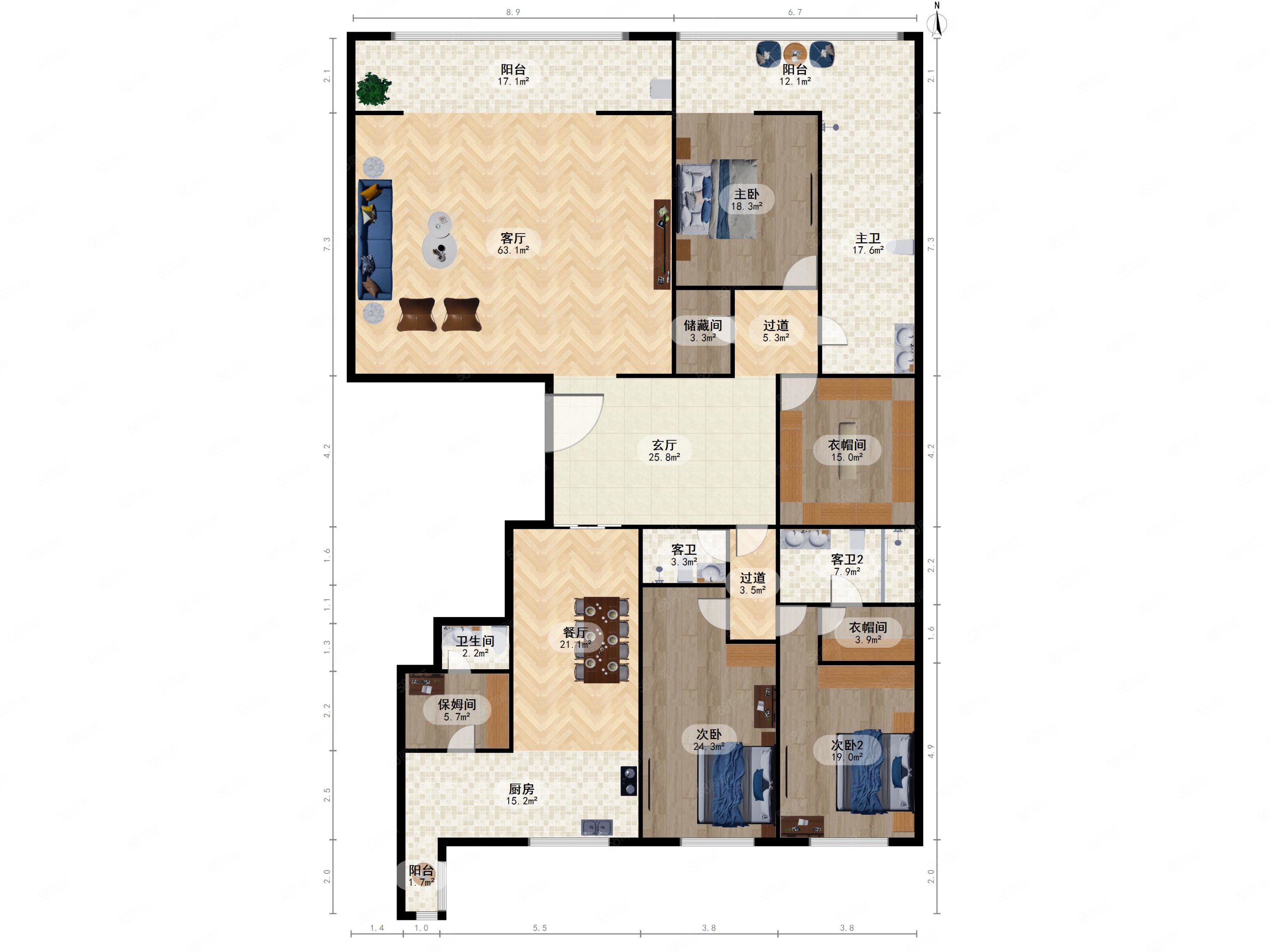 缘溪堂3室2厅5卫396㎡南北6400万