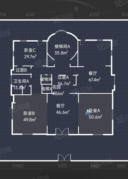 万达海公馆(别墅)10室5厅7卫1007.77㎡南北4500万