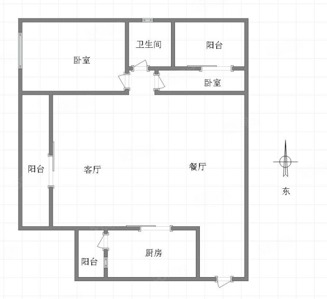 华融现代城(一期)2室1厅1卫75.06㎡南66万