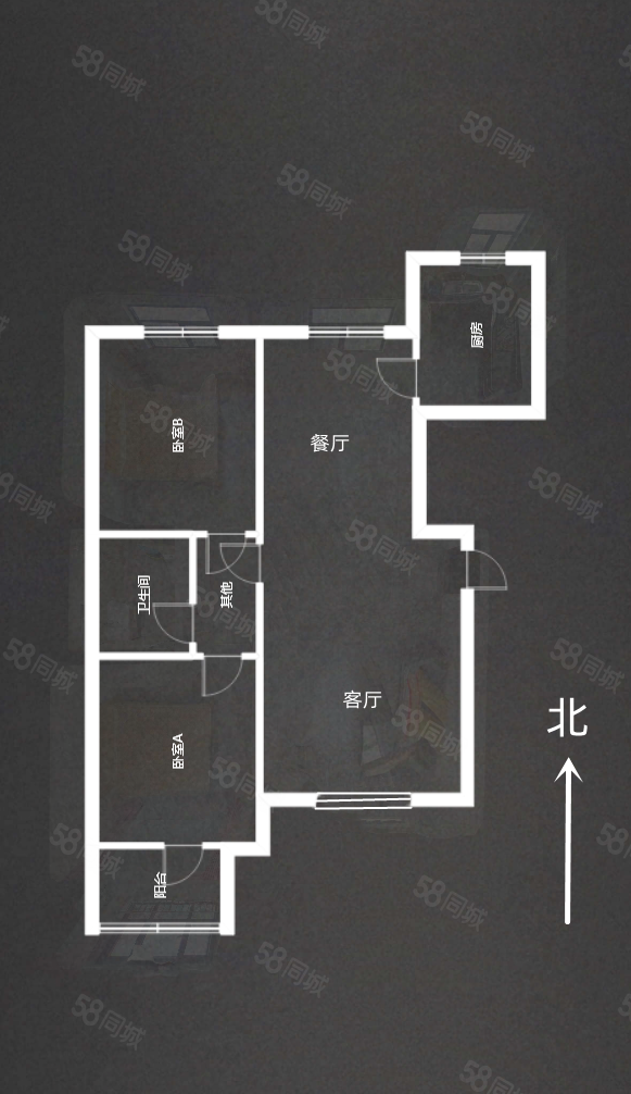 紫竹锦江两室户型图图片