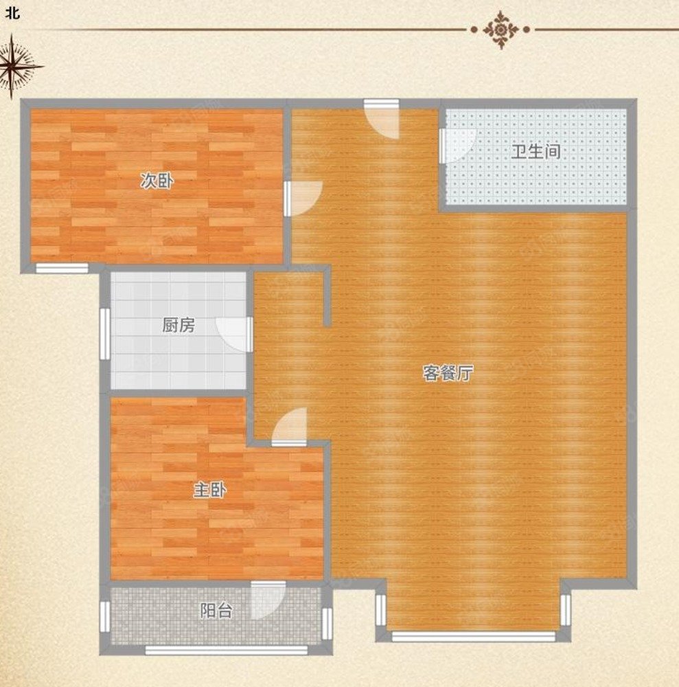 金隅观澜时代2室2厅1卫84.81㎡南400万