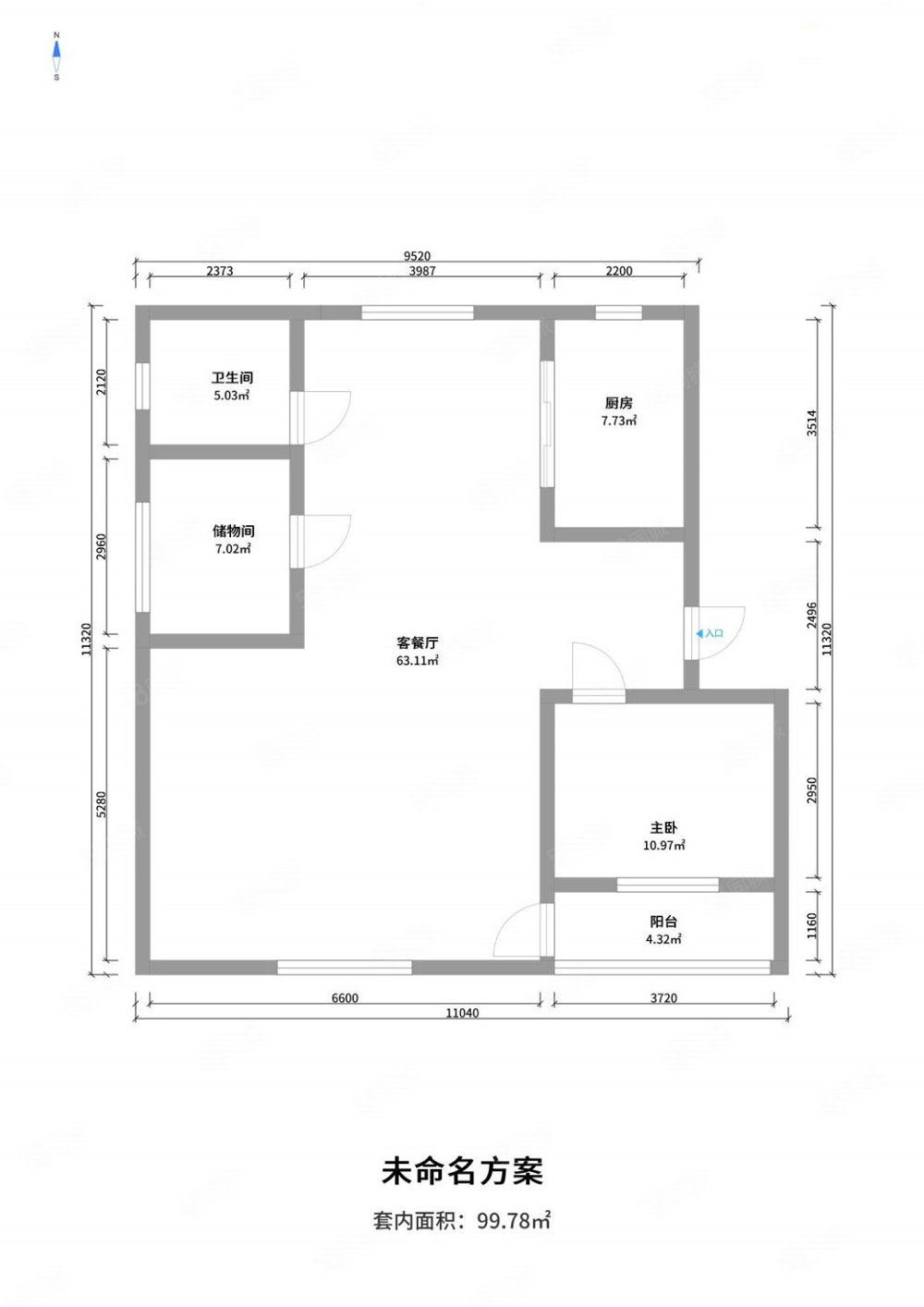 七彩阳光城5室3厅3卫260㎡南北270万