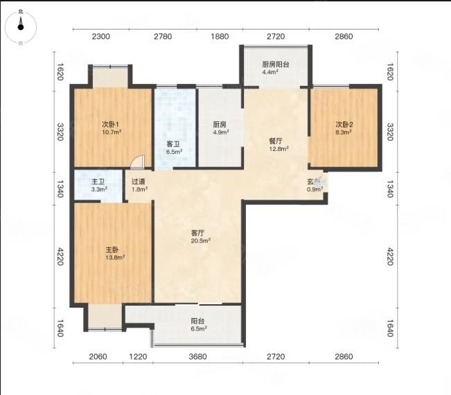 常隆花园3室2厅2卫121.73㎡南60万