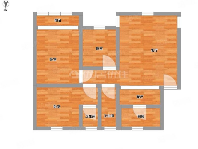 绿化处新竹宿舍3室2厅2卫100.48㎡南北101万