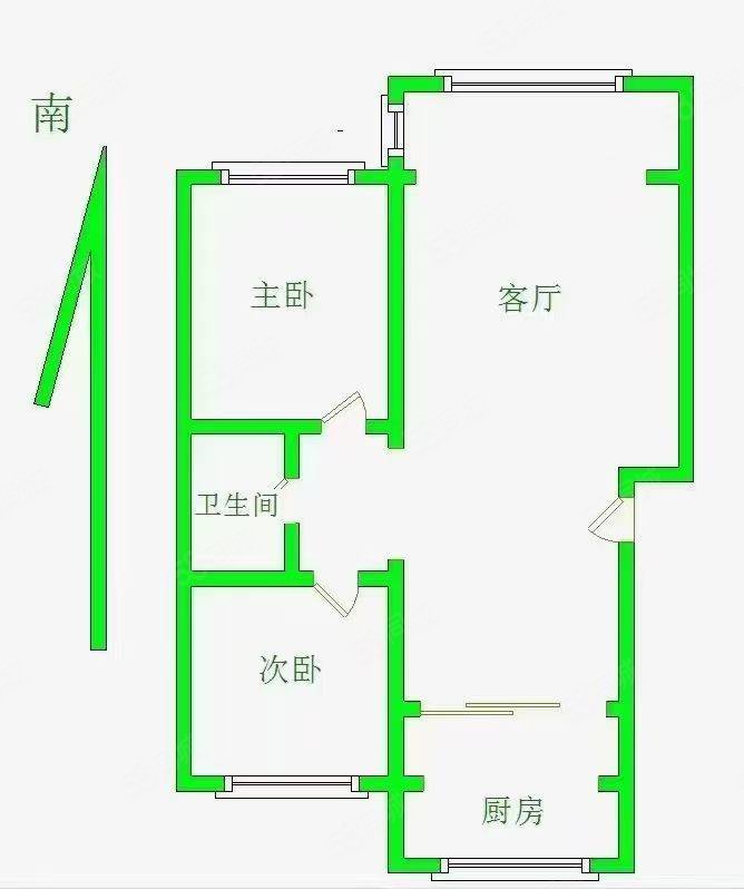 柳川佳苑2室2厅1卫106㎡南北78.8万