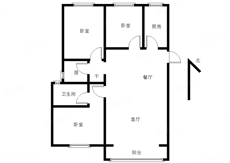 偃师亚新橄榄城(三期)3室2厅2卫127㎡南北98万