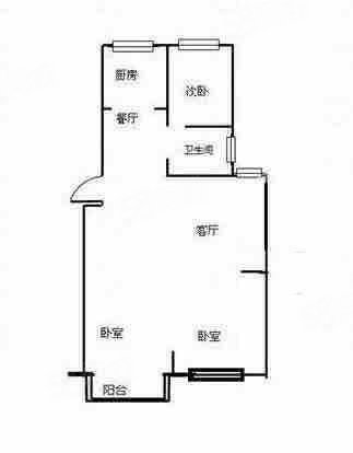 和泰嘉园3室2厅1卫96㎡南北76.8万