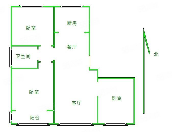 晨巍佳欣(一期)3室2厅1卫123.76㎡南北115万