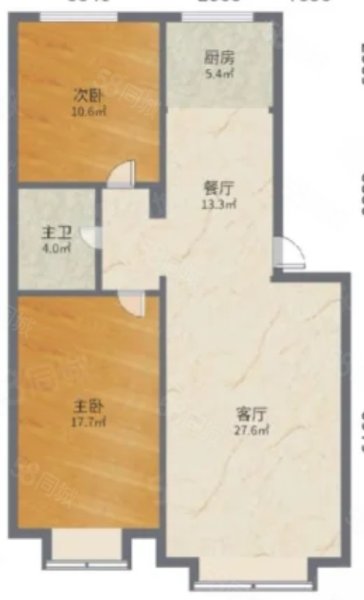 富城家园2室1厅1卫86.09㎡南65万