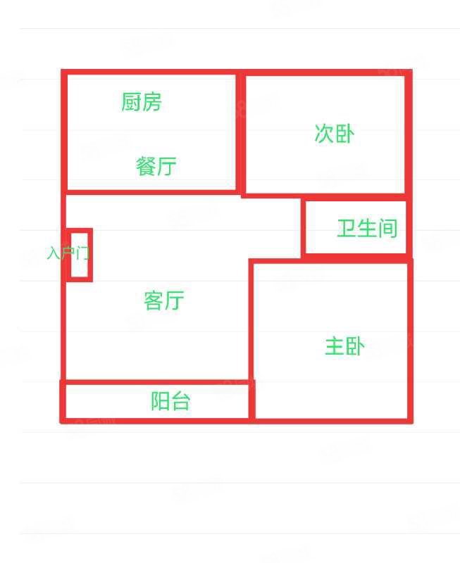 茗锦花园2室2厅1卫96㎡南北40万