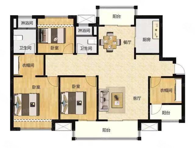 怡兴大厦3室2厅2卫141㎡南北74.5万