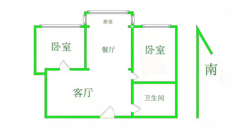 公元大道2室1厅1卫89㎡南北39.8万