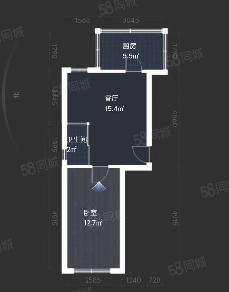 六顺二道街小区(六顺二道街1号,3号)1室1厅1卫40.75㎡东西22.5万