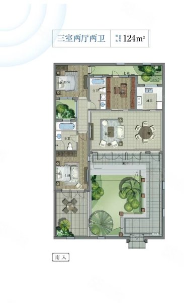 春风海岸(别墅)3室2厅2卫124㎡南北269.9万