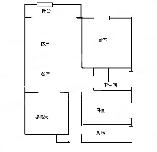 东方嘉苑3室1厅1卫80㎡南53.8万