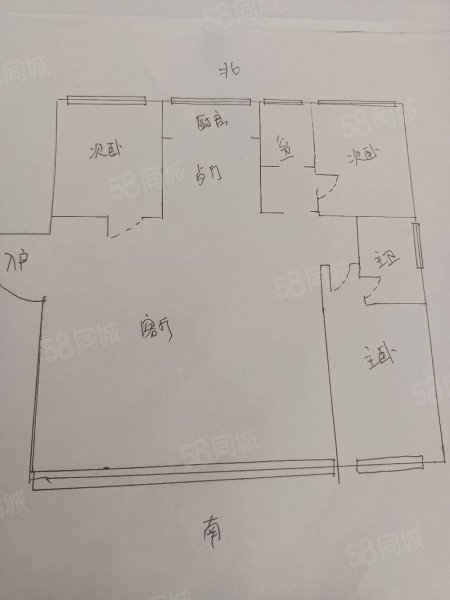 凤麟苑3室2厅2卫128㎡南北84万