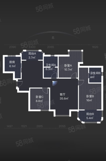 香克林小镇3室2厅2卫130.02㎡南北169万