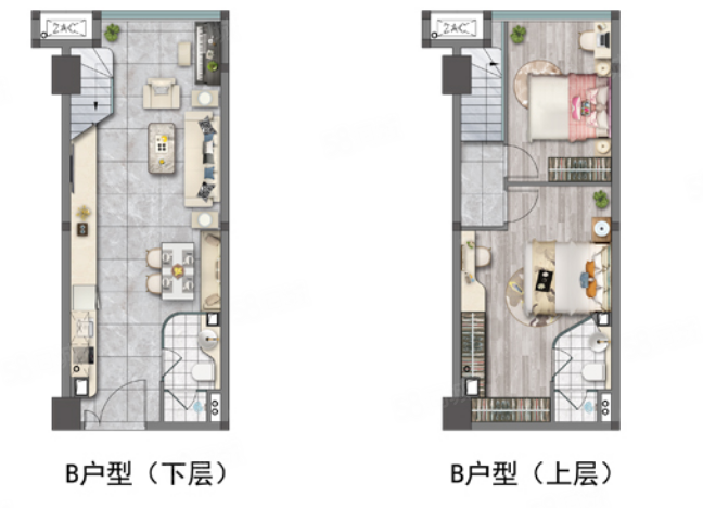 榕心映月(商住楼)2室1厅1卫46.55㎡南北92万