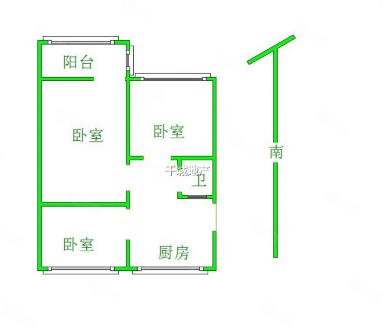 九村东巷2室1厅1卫62㎡南北63万