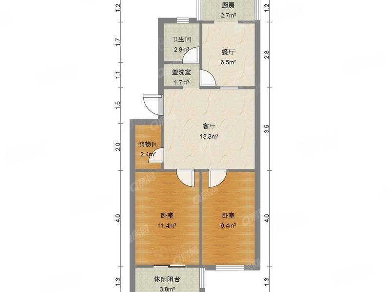 金桥苑2室2厅1卫69㎡南75万