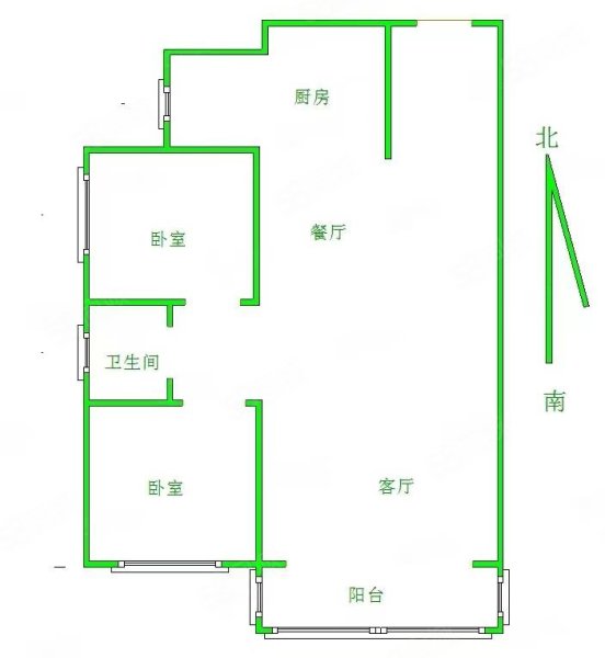 电视塔东小区2室1厅1卫62㎡南北39.8万